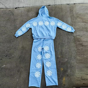 ชุดวอร์มพิมพ์ลายพัฟของผู้ชายชุดวิ่งกางเกงผ้าฝ้าย100% และกางเกงแบบเรียงซ้อน - Product Image 2