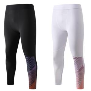 Leggings serrés de compression pour entraînement d'entraînement pour hommes Yoga Gym Wear pour la course à pied Sports Jogging Tricoté Méthode de tissage - Product Image 1