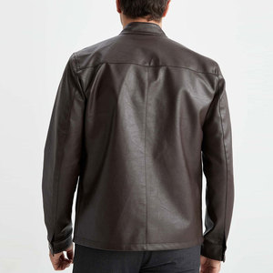 OEM Service Market Men's Leather Jacket <b>Camouflage</b> Pattern Customizable High Street Style Front Zipper Closure - Product Image 4