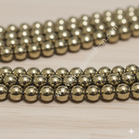 Perles en vrac de hématite dorée naturelle Beadsnfashion, 8 mm, pour la fabrication de bijoux DIY, modèle MGB-197, bracelet
