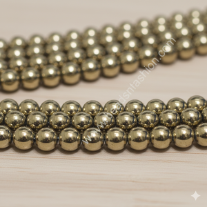 Cuentas de Hematita Dorada Natural Beadsnfashion al por Mayor, Cuentas de Piedras Preciosas de 8mm de Alta Calidad para Fabricación de Joyería DIY, Suministros para Pulseras y Collares - Product Image 2