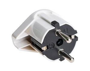 Connettore aereo bipolare TTL bianco con ingresso cavo laterale (Solera 6566) (Retrattile) - Product Image 1