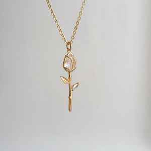 Collier en argent 925 avec zircon blanc, collier de charme certifié GIA, cadeau mignon pour elle - Product Image 6