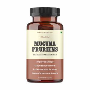 Proveedor de fábrica OEM/ODM Suplemento dietético Mucuna Pruriens Velvet Beans | Kaunch Powder | Potenciador de energía | Vegetariano | - Product Image 1