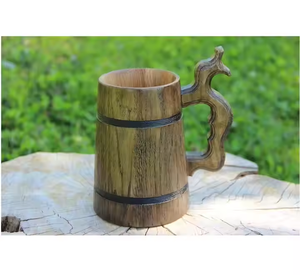 Tasses à café en bois naturel personnalisables et abordables pour une utilisation en fête par l'artisanat en croissant - Product Image 4