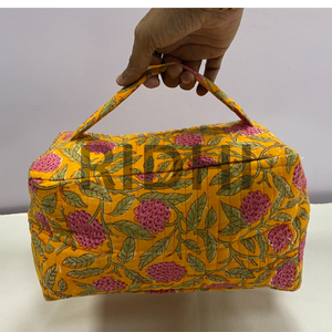 Bolsa de Aseo de Viaje Acolchada Reutilizable en Color Ámbar, Ecológica, Lavable, Grande, Estilo Vintage, para Compras Diarias, Cosméticos - Product Image 6