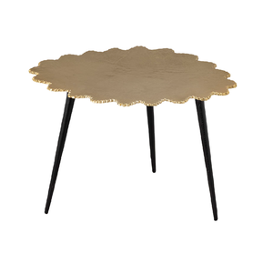 โต๊ะข้างโลหะทำด้วยมือสุดหรูพร้อมเคลือบสีทองแบบโบราณสีดำมีสไตล์ดีไซน์โลหะชุบนิกเกิลสีดำ - Product Image 6