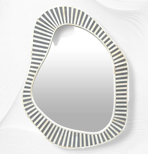 Forme personnalisée et design moderne cadre de miroir suspendu fait à la main en bois os incrustation de résine pour Diwali ou mariage - Product Image 1