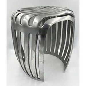 Wholesale Aluminium Side Stool Pewter Plating Silver Stylish Stool Customized Ottomans Handmade Nordic <b>Accessories</b> - Product Image 1