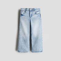 Jeans Casuales de Pierna Ancha para Chicas, Cintura Media, Verano, Sexy, Cómodos, Ajuste Holgado, Denim de Color Claro, Ecológicos e Impermeables