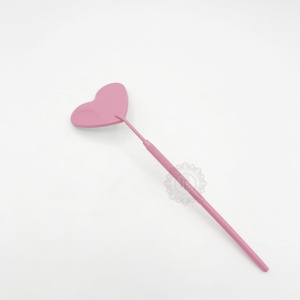 Best Price Offer Premium Quality Pink Powder Coating Stainless Steel Heart Makeup <b>Mirror</b> Private Label Eyelash Extension <b>Mirror</b> - Product Image 2