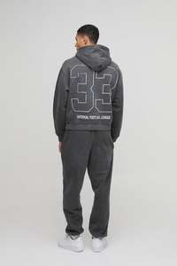 Sudadera con capucha lavada con serigrafía cuadrada de gran tamaño al por mayor, sudaderas con capucha transpirables para hombre, mezcla de algodón, diseño personalizado, última moda - Product Image 2