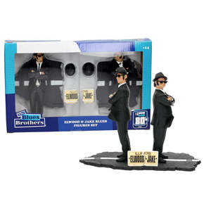 Ensemble de figurines Blues Brothers Elwood & Jake en PVC, objets de collection inspirés de l'animation japonaise sur le thème des animaux - Product Image 2