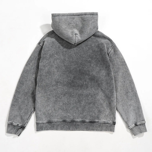 เสื้อฮู้ดผ้าฝ้าย100% 2025ซักด้วยกรดเทอร์รี่ฝรั่งเศสคอมบ์ - Product Image 3