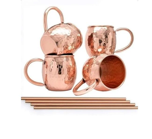 Tazas de Cobre 100% Sostenibles para Cerveza de Jengibre y Moscow Mule, Uso en Campamentos, Exportador de la India - Product Image 3
