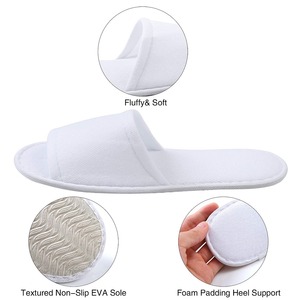Non-Slip Sole Disposable White Luxurious <b>Slipper</b> Hotel <b>Slippers</b> with Ultimate Comfort Available at Bulk Quantity - Product Image 2