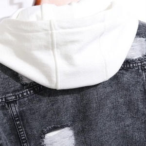 แจ็คเก็ตยีนส์ผู้ชายลายโลโก้แบบกำหนดเอง แจ็คเก็ตผ้าฝ้ายลำลองดีไซน์เนอร์ แจ็คเก็ตยีนส์ผู้ชายคุณภาพดีที่สุด - Product Image 5