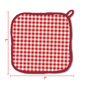 Porte-pot personnalisé avec logo imprimé, design à carreaux, facile à nettoyer, écologique, résistant à la chaleur - Product Image 3
