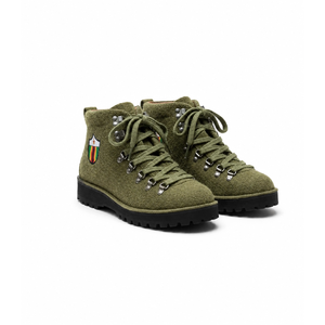 Botas de Senderismo Matobo a Media Pantorrilla con Cordones, Forro de Piel de Oveja y Parte Superior de Lana, Antideslizantes, Color Verde, para Todas las Estaciones - Product Image 1