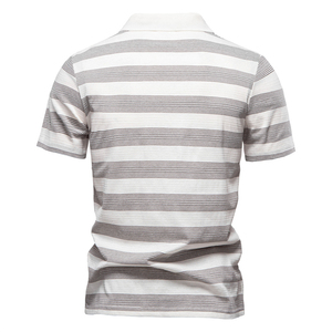 Polo de algodón a rayas clásico para hombre, camiseta informal cómoda de punto, camiseta transpirable, diseño de ropa de verano, venta al por mayor, polos para hombre - Product Image 6