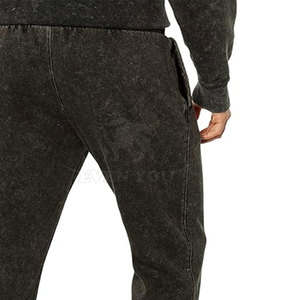 Pantalon de jogging en tissu durable délavé à l'acide, style streetwear moderne, coupe confortable, vêtement décontracté pour la détente - Product Image 5