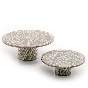 ชามถูพื้นอะคริลิกสีดำทนทานสำหรับเสิร์ฟพร้อมกล่องใส่ผลไม้พร้อมฐานรองหอยมุกใหม่ที่ไม่เหมือนใคร - Product Image 3