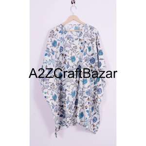 Handmade 100% Cotton Sexy V-Neck Short Sleeve Midi <b>Kaftan</b> for <b>Women</b>-Beach Cover-Up Summer Casual Breathable Bodycon Silhouette - Product Image 6