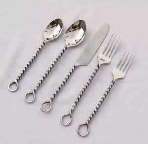 Royal Designer <b>Flatware</b> Modern Gold Plated Stainless Steel Cutlery <b>Set</b> Dishwasher Safe Durable Mirror Five Pieces <b>Flatware</b> <b>Set</b> - Product Image 6