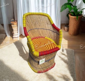 Chaise en rotin de bambou moderne tissée unique Chaise Sarkanda en osier de bambou naturel fabriquée à la main Chaise de patio pour salon de jardin - Product Image 5