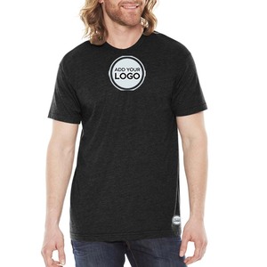 T-shirt slim fit personnalisé avec logo, unisexe, manches courtes, été, homme, couleur gris, col rond - Product Image 5