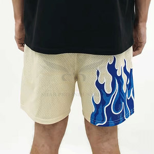 Pantalones Cortos Deportivos de Cintura Media para Hombre, Diseño Urbano, Patrón Sólido, Transpirables, OEM, Poliéster/Algodón, Cierre con Cordón, Tinte Liso - Product Image 2