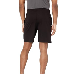 Short de jogging de compression noir pour hommes, vêtements de sport écologiques à motif solide pour les performances sportives - Product Image 3