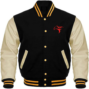Dernière conception personnalisée Veste en cuir pour homme-Chenille Broderie Laine Letterman Bomber Baseball Varsity Jacket - Product Image 3