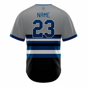 Camiseta de Béisbol Sublimada Personalizable de Alta Calidad, 100% Poliéster, Cuello en V, Transpirable, con Botones y Logotipo Personalizado - Product Image 4