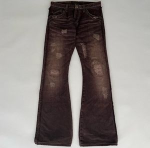 กางเกงยีนส์ขาบานสไตล์วินเทจสำหรับผู้ชายกางเกงยีนส์ขาบานแนวแฟชั่น2024 - Product Image 2