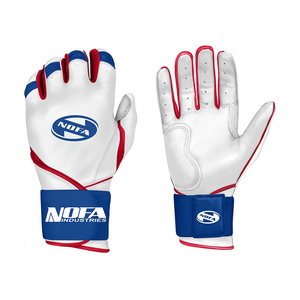 Guantes de Bateo de Cuero Negro/Blanco NOFA INDUSTRIES, Cierre de Hebilla Ambidiestro, Acolchado Duradero, Entrenamiento de Béisbol, Unisex, Adulto - Product Image 6