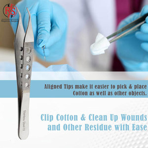 Adson Forcep Curved Stainless Steel Reusable Tissue Forceps Manual CE Certified - Product Image 4