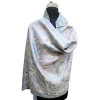 Bufanda Jamavar de seda pura 100% hecha a mano, longitud larga, peso ligero, estilo resorte, diseños tejidos Jacquard, bloqueo de Color, logotipo personalizado