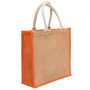 KVR Personalized Private Label Pattern Shopping Carry Natural Brown Jute <b>Tote</b> <b>Bag</b> for Gifts - Product Image 4