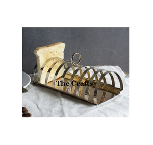 Support à pain en acier inoxydable couleur argent, design classique, pour cuisine et hôtellerie - Product Image 1