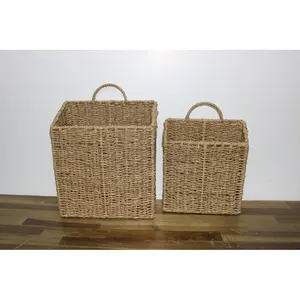 Panier de magazines tissé en jonc de mer de haute qualité Hot New Design fait à la main Accent de maison des usines du Vietnam - Product Image 1