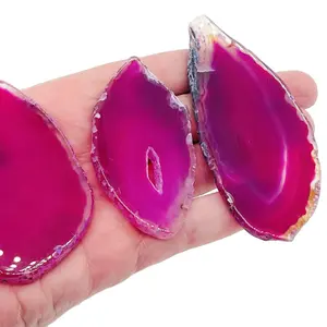 Tranche d'agate naturelle Offre Spéciale en vrac, cristal de géode naturelle, tranche d'agate brésilienne, pierres énergétiques - Product Image 1