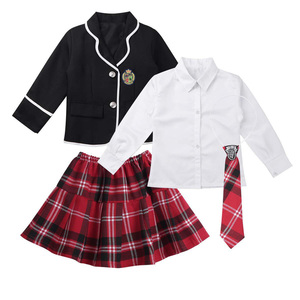 Uniformes Escolares de Primavera para Niñas, Manga Larga, Poliéster y Algodón, para Secundaria, Verano - Product Image 6