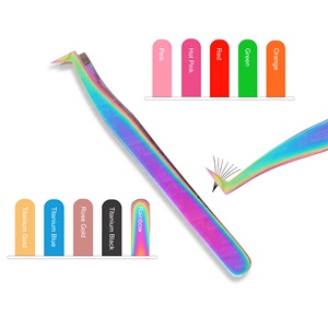 Les pinces à extensions de cils de couleur unique et à angles variés sont les meilleures pour la pose et l'épilation, offrant un meilleur résultat et une sécurité accrue. - Product Image 5