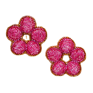 Pendientes de Aro con Cuentas, Hechos a Mano con Cuentas de Semilla, Bordados a Mano, Precio Bajo - Product Image 4