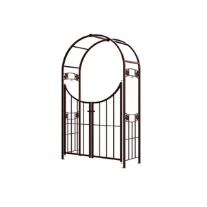 Enrejado de arco de jardín de Metal negro de forma redonda para soporte de fondo para interior al aire libre boda césped patio trasero artículos de decoración - Product Image 3