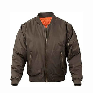 OEM chaqueta de bombardero chaqueta de invierno con cremallera frontal al por mayor nuevo diseño chaquetas de bombardero de invierno para los hombres - Product Image 1