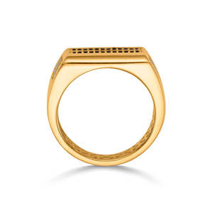 แหวนพลอยทรงวงรีชุบทอง 18K สำหรับผู้ชาย ดีไซน์รูปดวงตา - Product Image 5