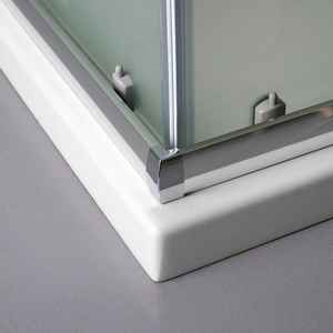 Mampara de Ducha Rectangular Genoa 90x70 con Acabado Satinado, Puertas Corredizas de 6 mm, Altura de 600 mm, Vidrio de 6 mm de Grosor para Baños Pequeños - Product Image 4