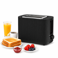 Grille-pain électrique compact 2 tranches avec 7 niveaux de dorure, fonction réchauffage et décongélation, idéal pour hôtels et cafés (vente en gros)
